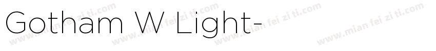 Gotham W Light字体转换
